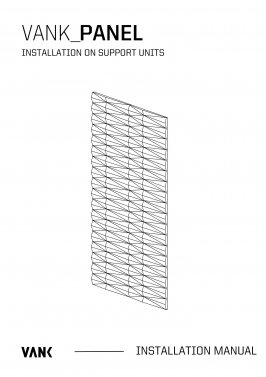 VANK PANEL Installation manual for panels on support units